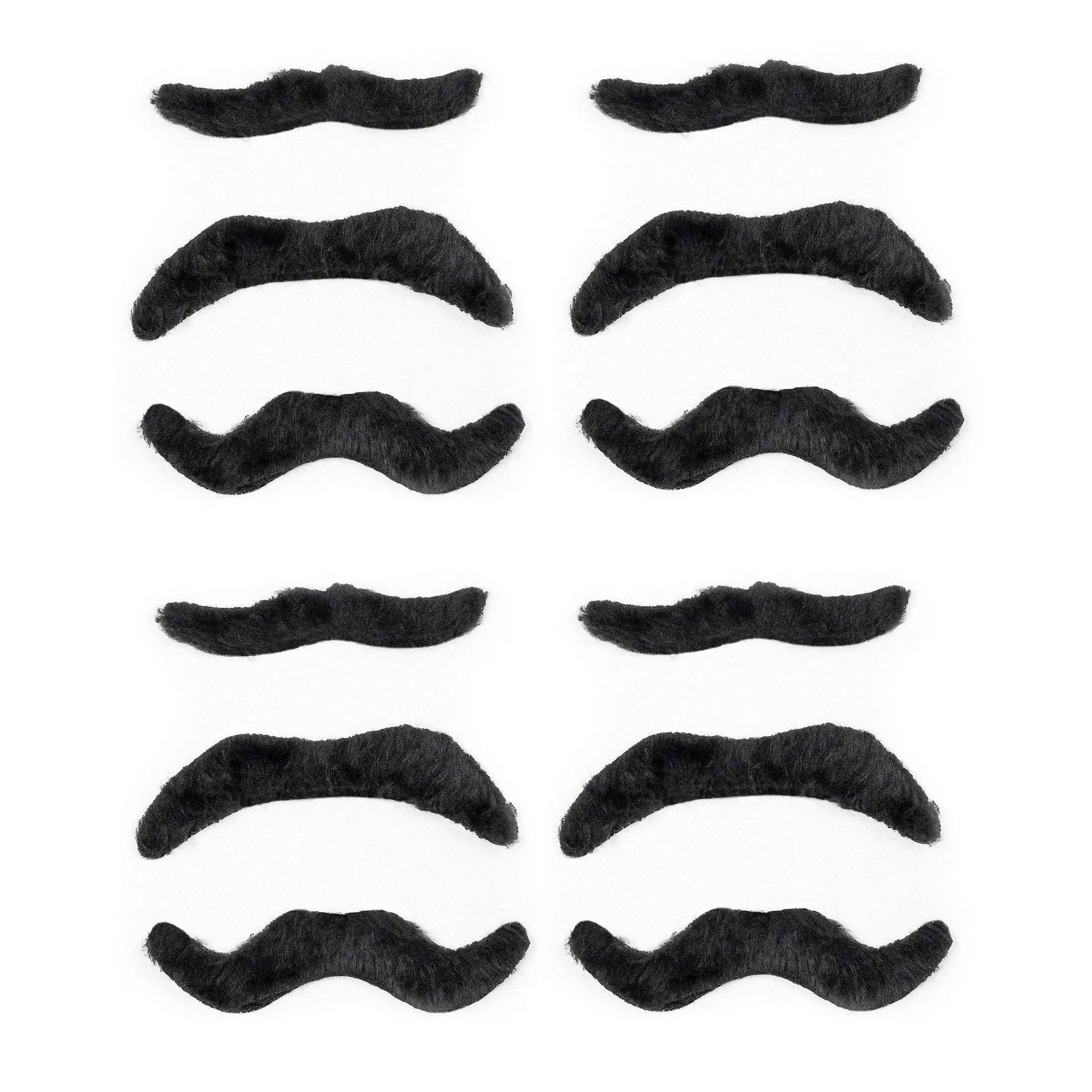 Kicko Fake Mustaches - Pack of 12 - Dress up for Your Movember Events - Novelty and Toy