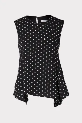 Leslie Small Dot Print Top