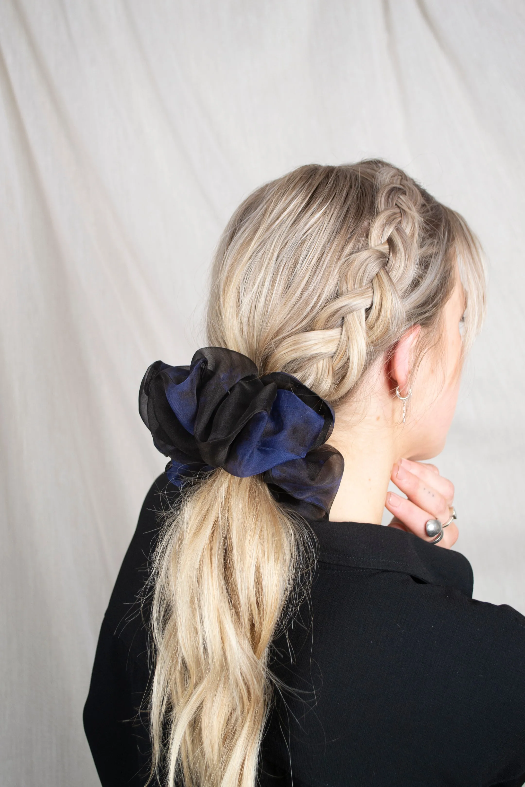 Mega Scrunchie In Tie-Dye Ulysses Butterfly Silk Organza