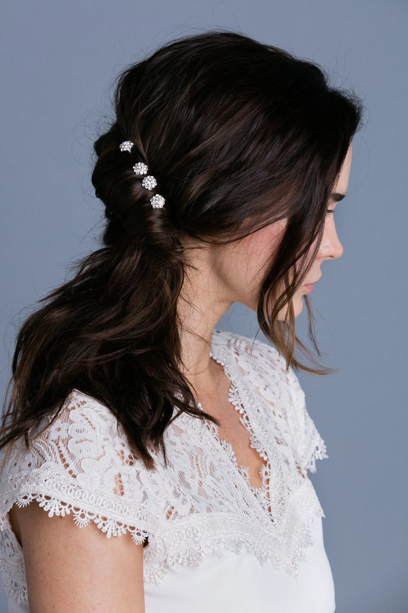 Mini Crystal Cluster Hair Stick