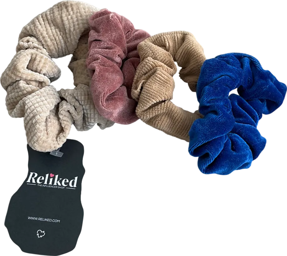 Multicoloured Velvet Scrunchies One Size