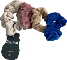 Multicoloured Velvet Scrunchies One Size
