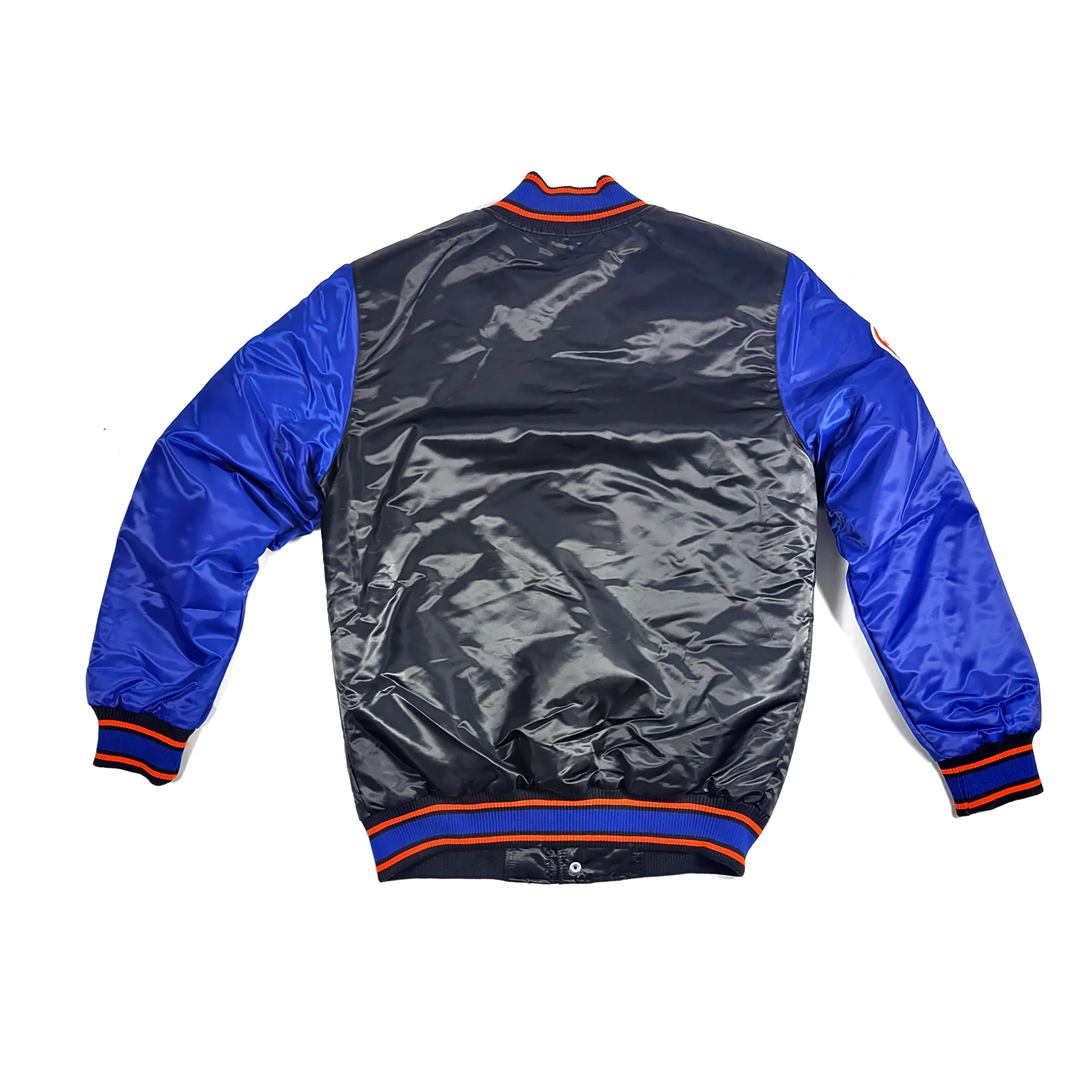 Stylish Black New York Mets Throwback Alternate Starter Satin Jacket