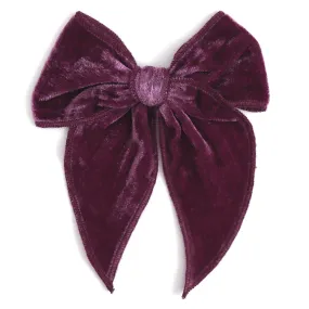 Party Girl Bow - Plum Velvet