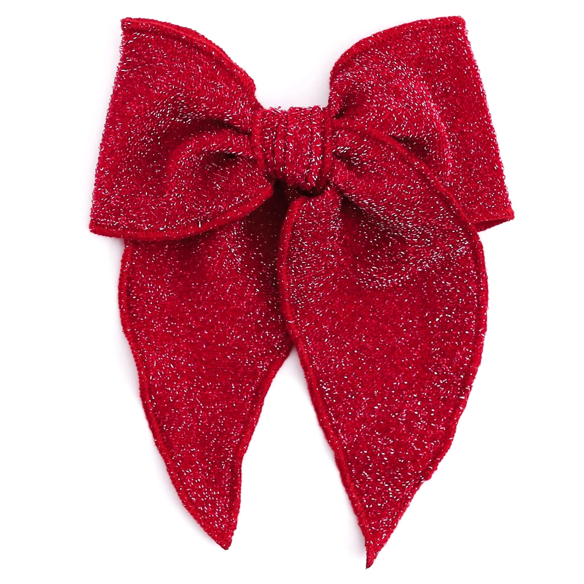 Party Girl Bow - Sparkly Red