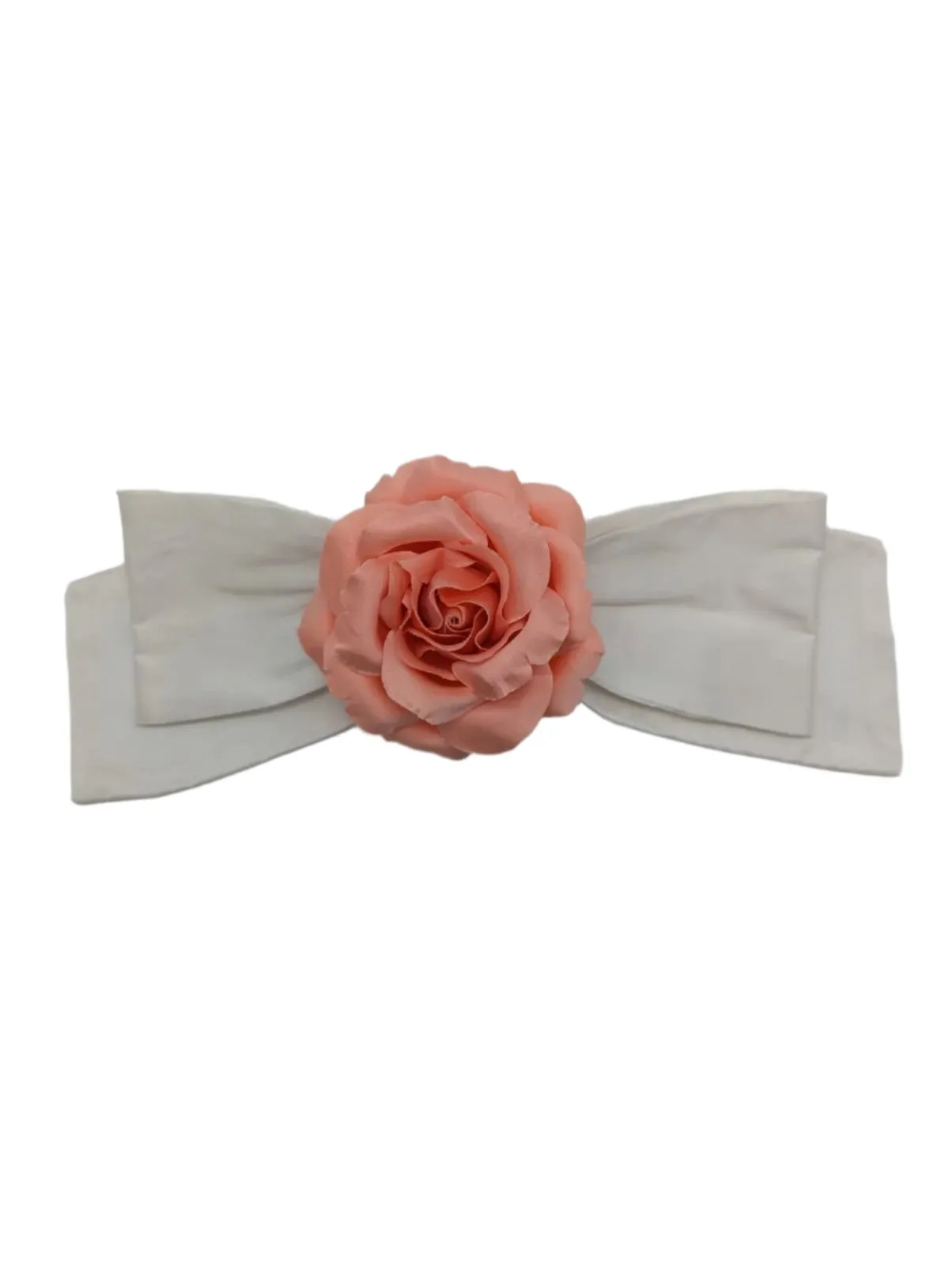 Peaches & Cream Floral Bow