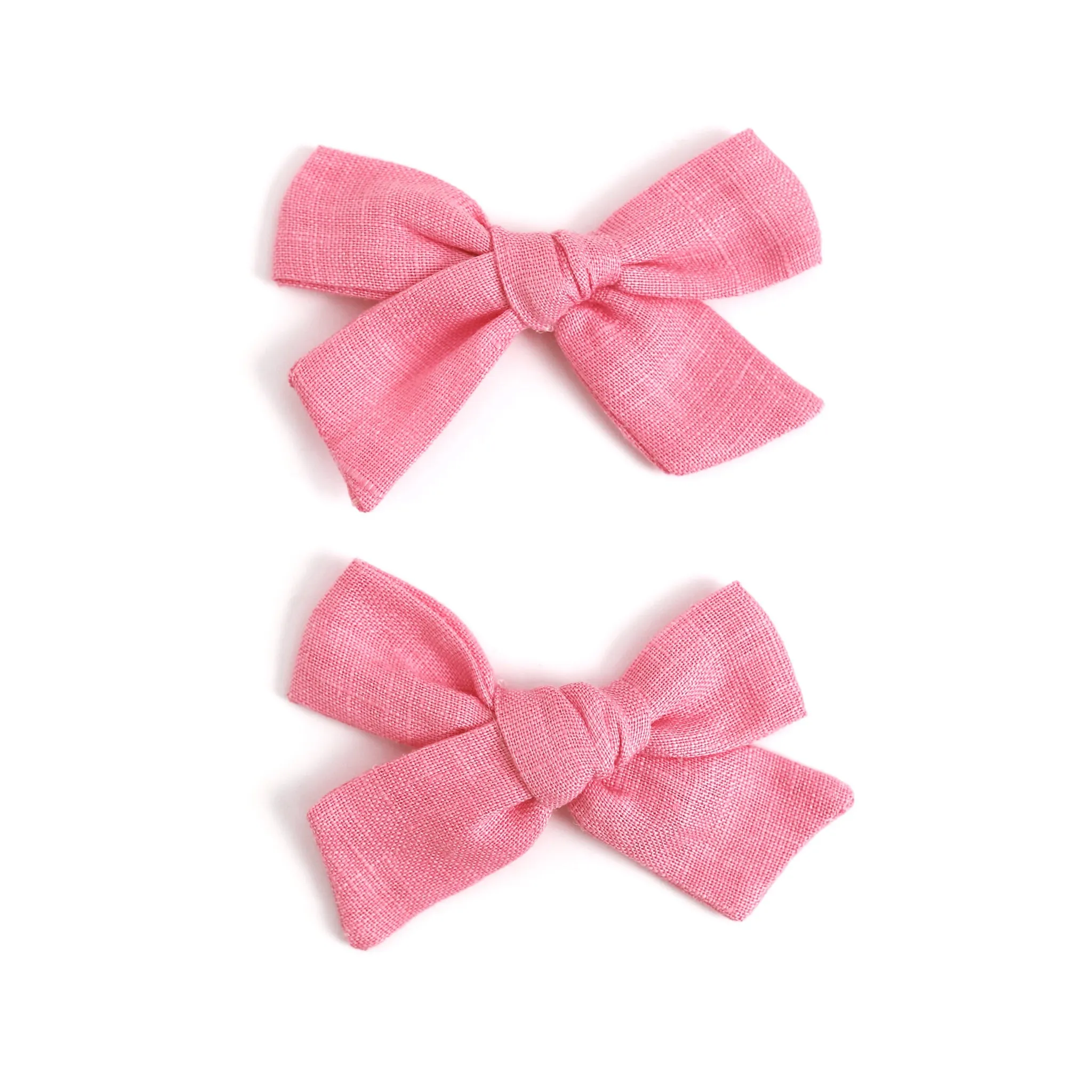 Pigtail Bows - Pink Pearl