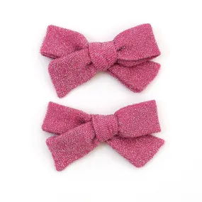 Pigtail Bows - Taffy Sparkle