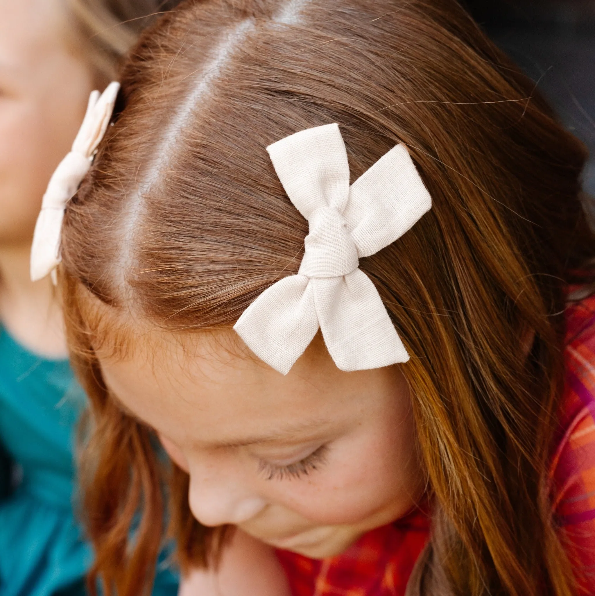 Pigtail Bows - Vanilla
