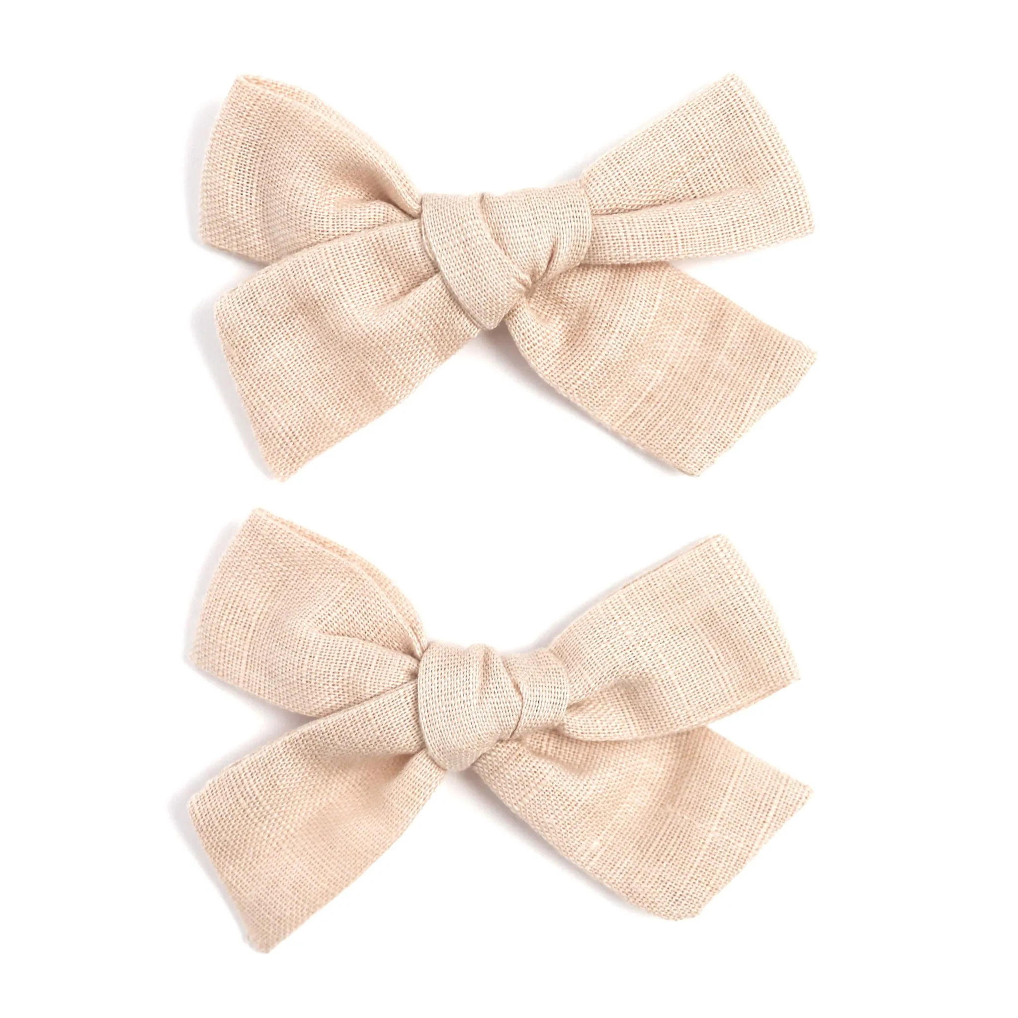 Pigtail Bows - Vanilla
