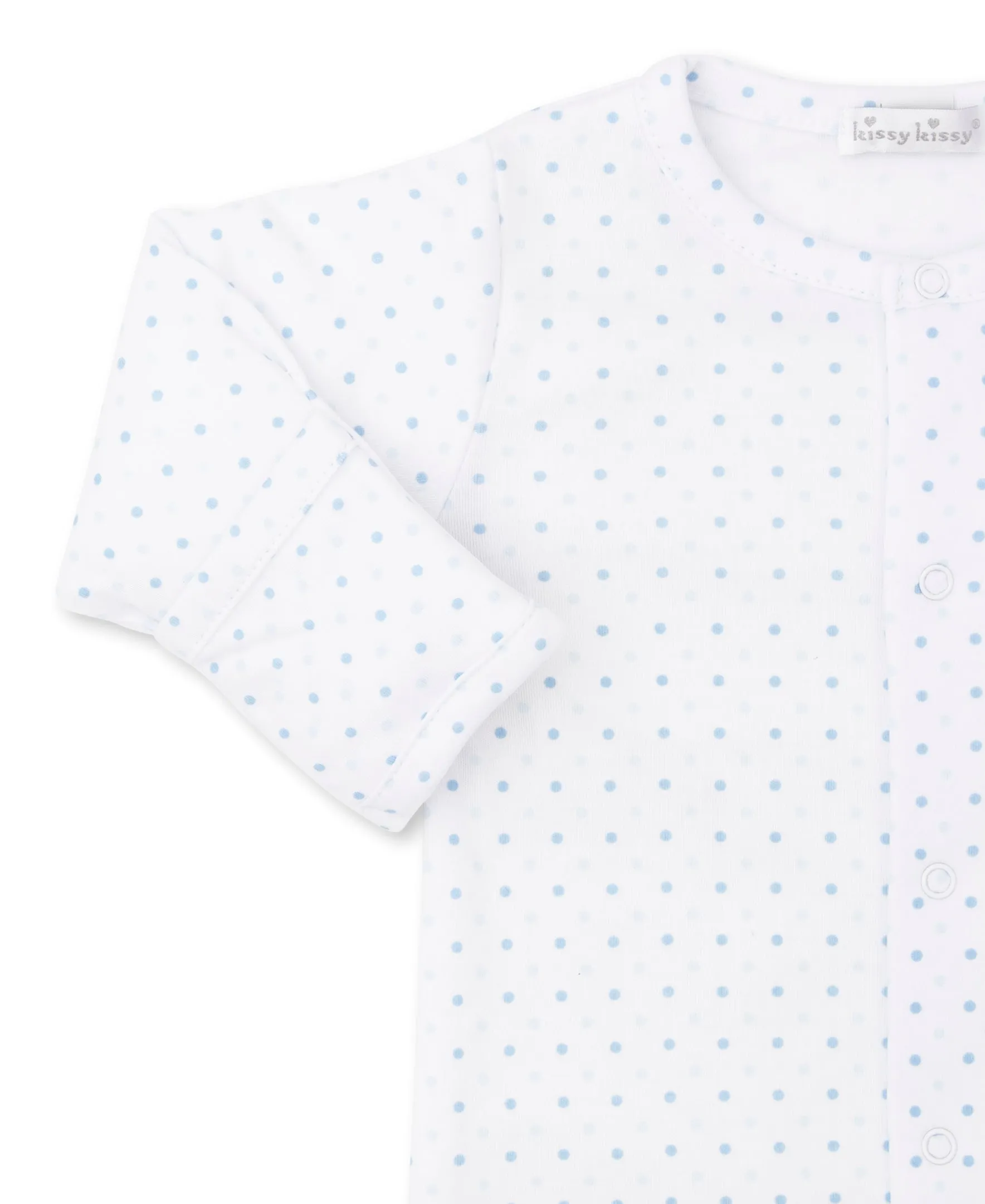 Polka Dot Footie | Blue