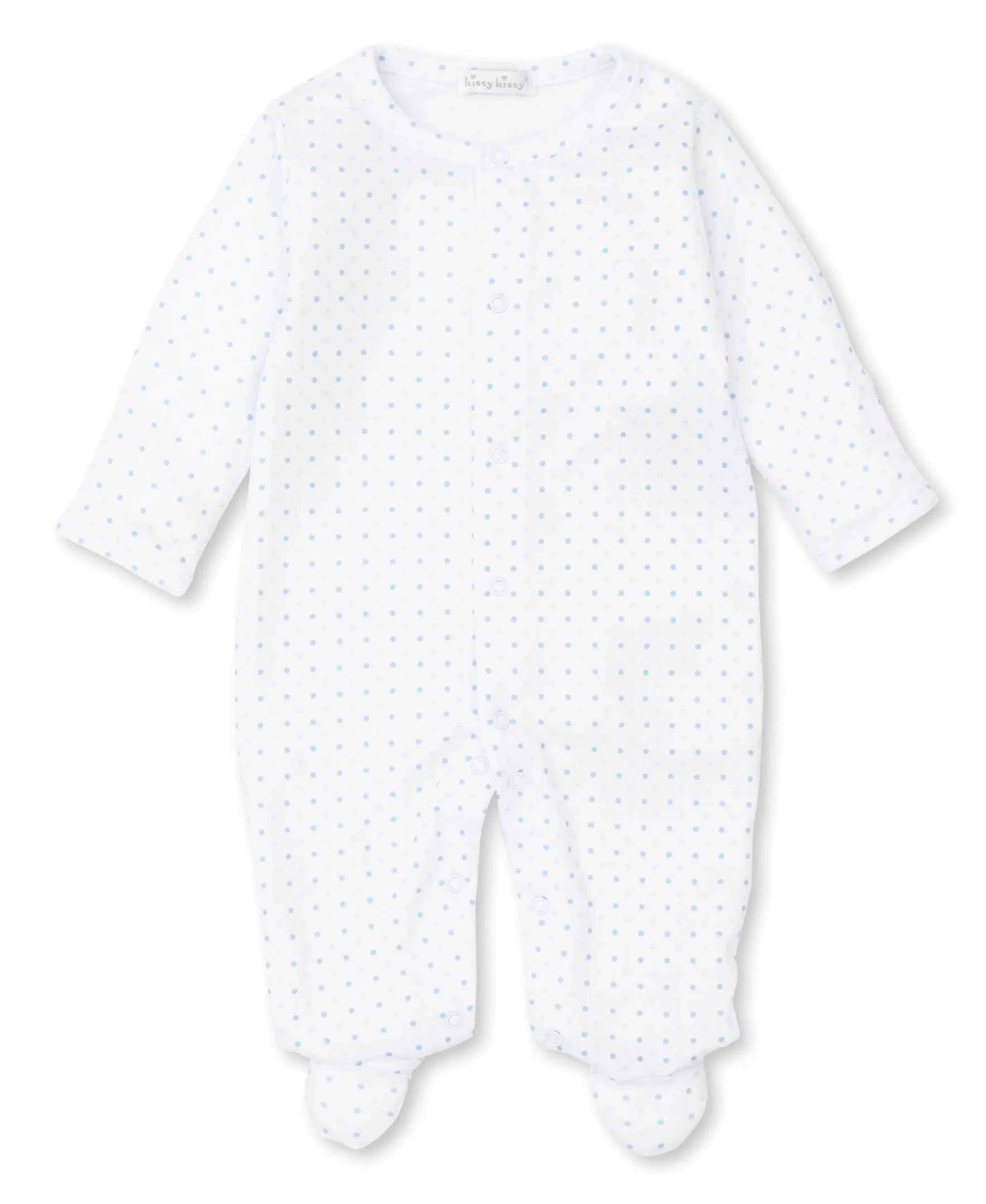 Polka Dot Footie | Blue