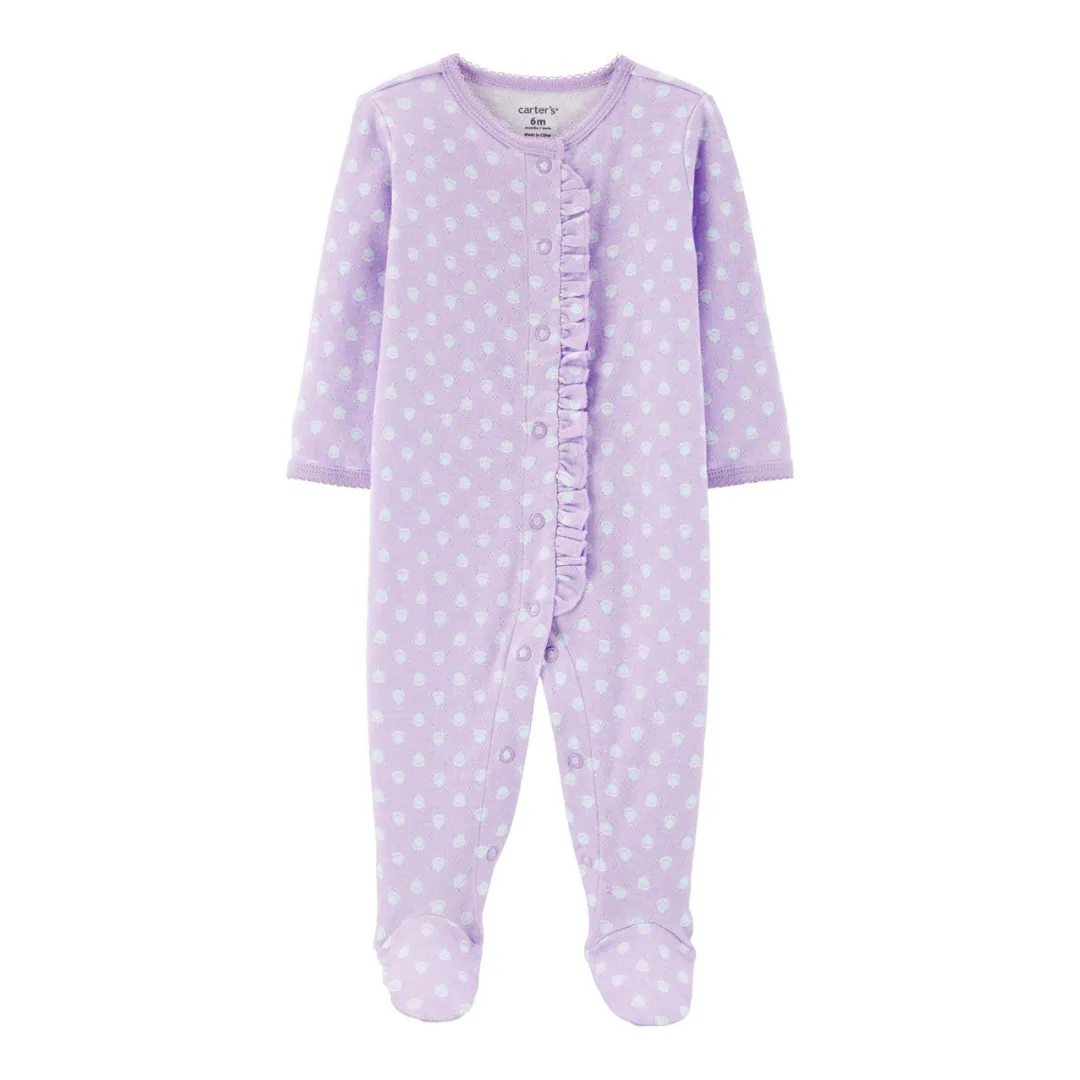 Polka Dot Ruffled Sleepsuit