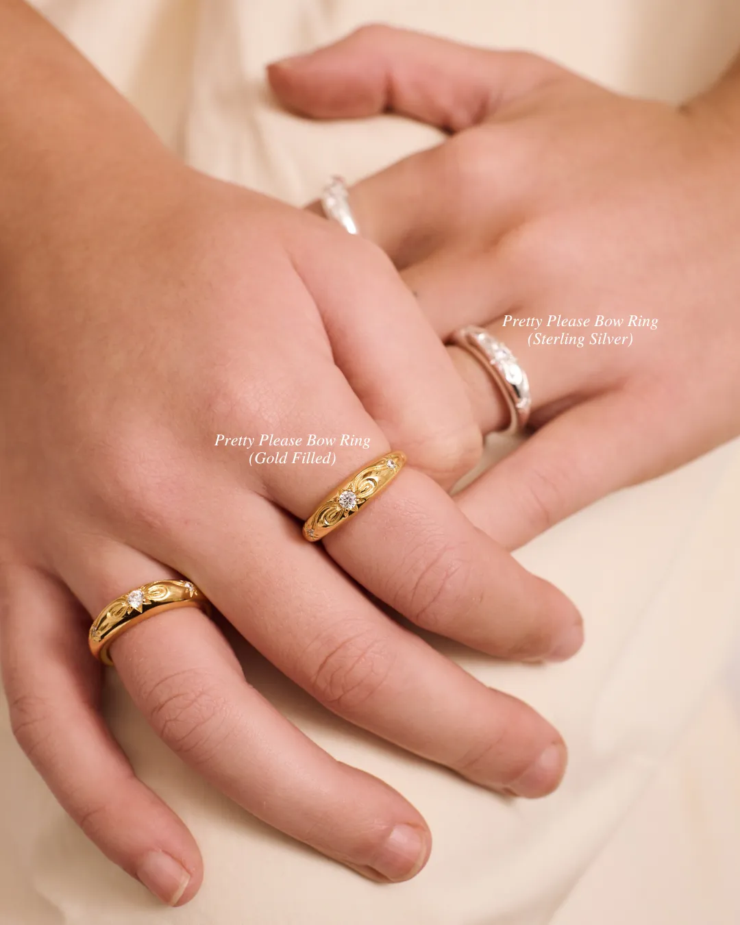 Charming Pretty Please Bow Ring with Elegant Design