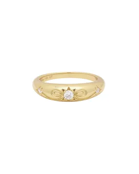Charming Pretty Please Bow Ring with Elegant Design