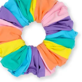 Pride King Size Pastel Rainbow Scrunchies XXL Oversized Ponytail Holder Made in the USA