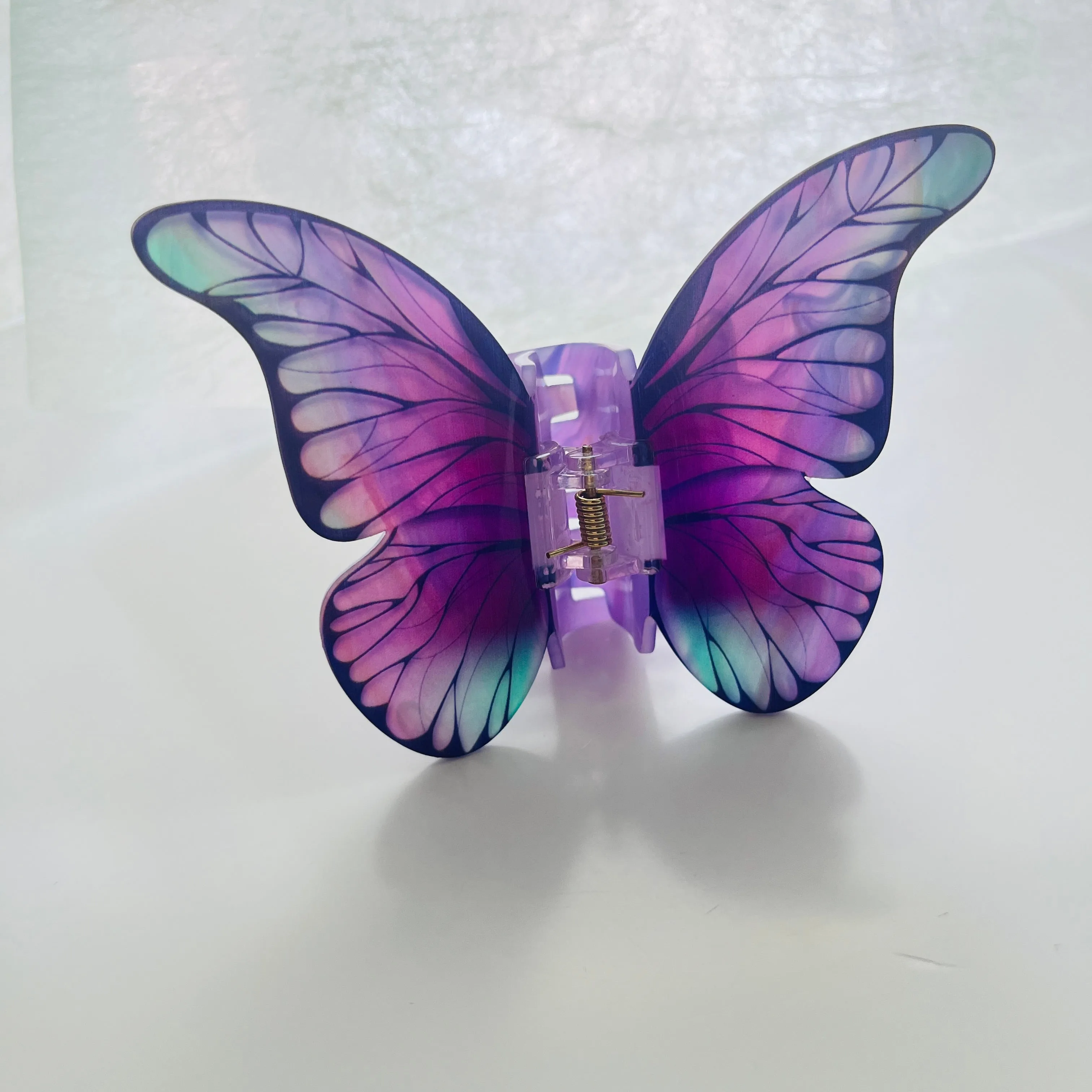 Purple Butterfly Hair Claw Clip