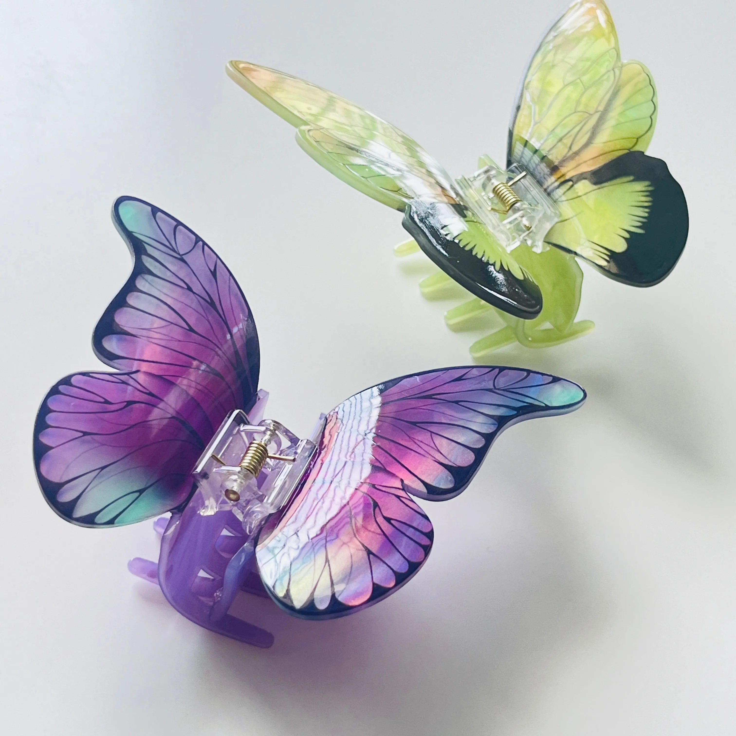 Purple Butterfly Hair Claw Clip