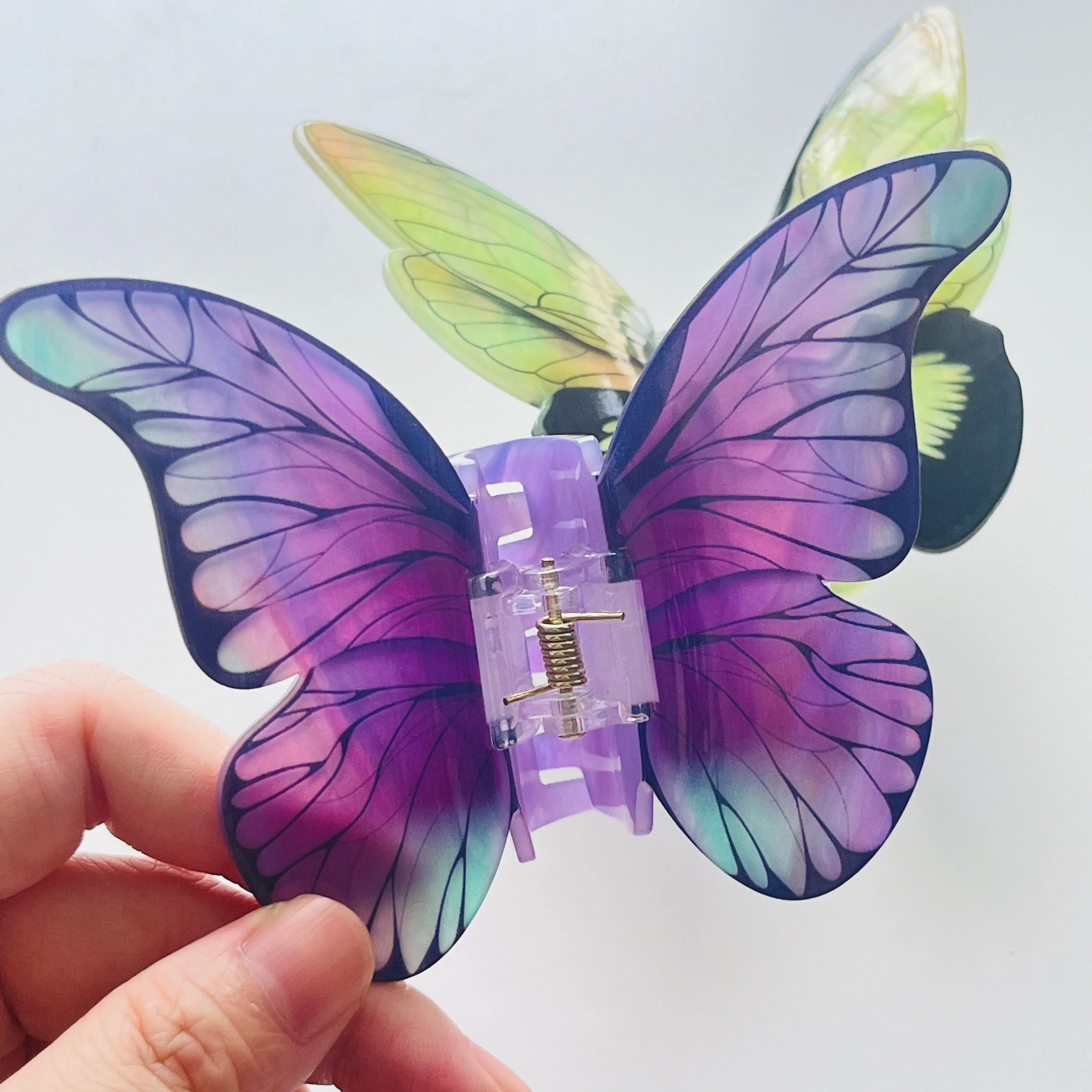 Purple Butterfly Hair Claw Clip