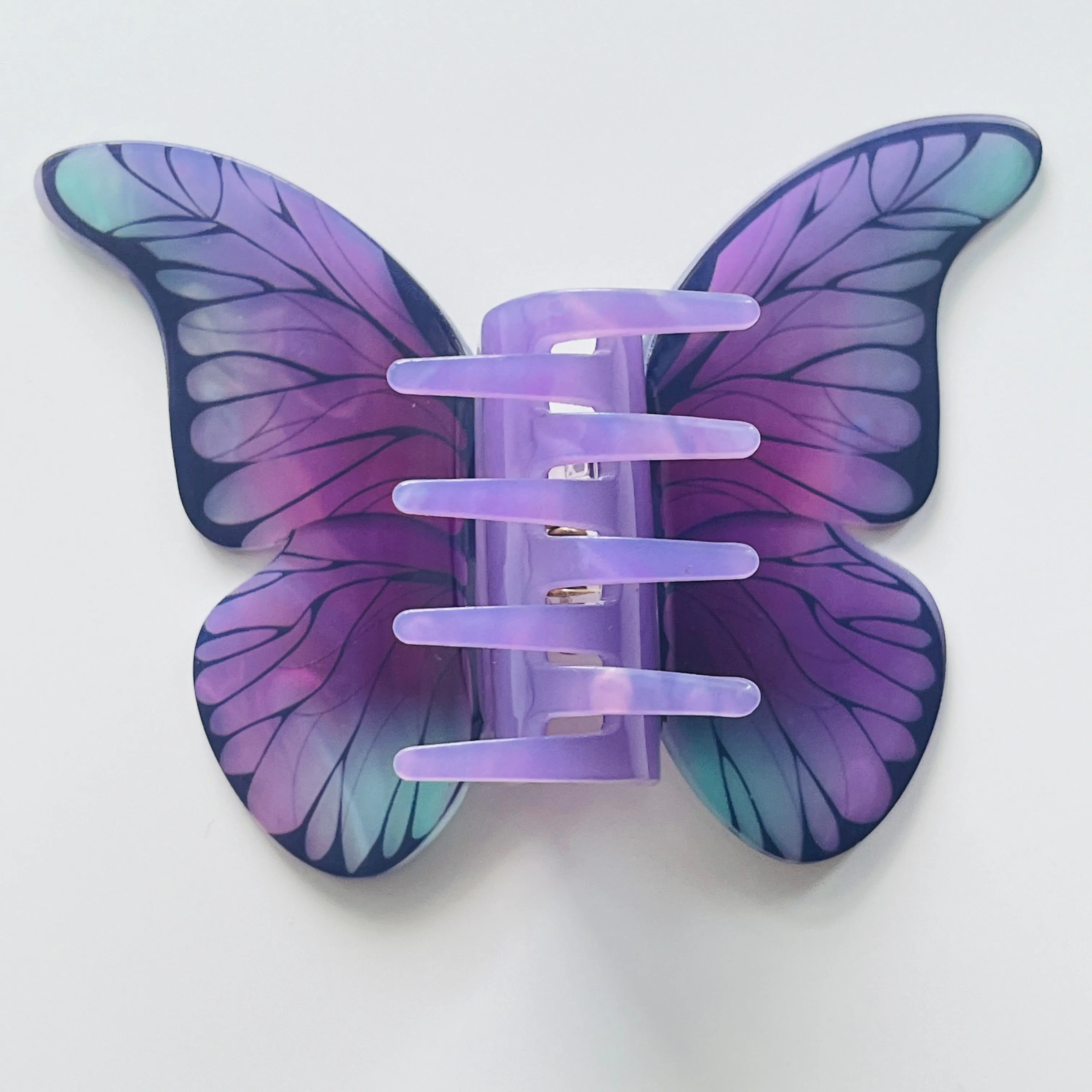 Purple Butterfly Hair Claw Clip