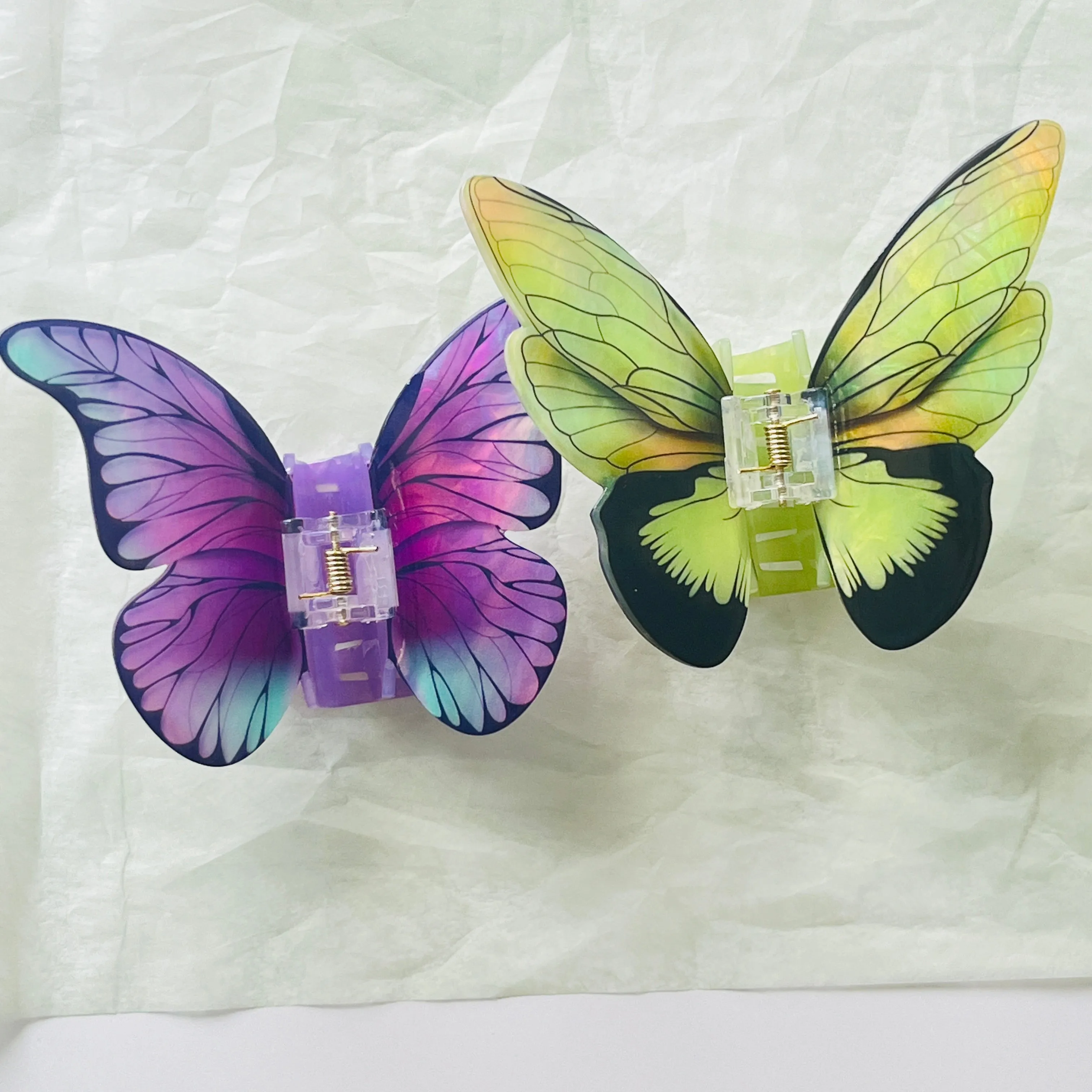 Purple Butterfly Hair Claw Clip