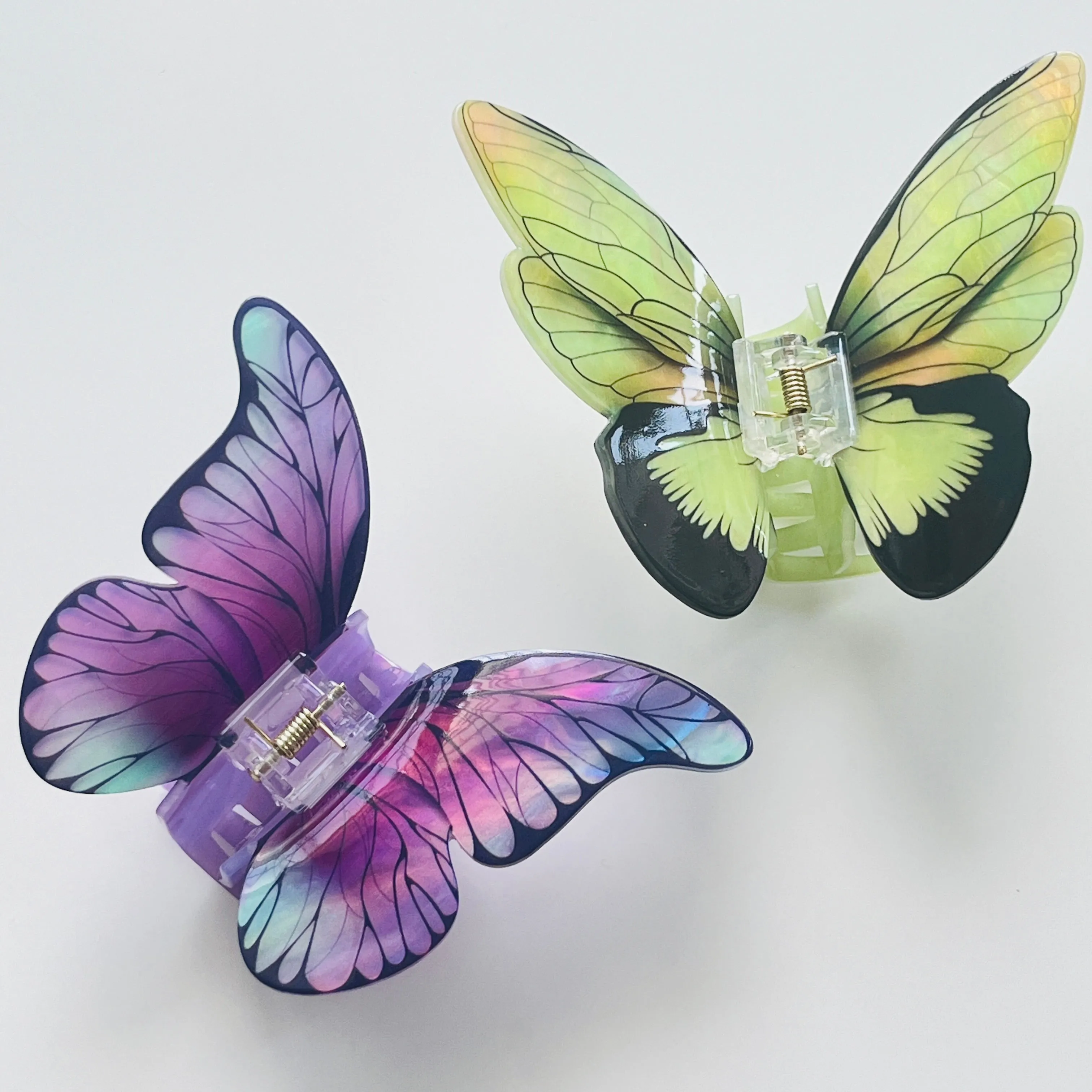 Purple Butterfly Hair Claw Clip