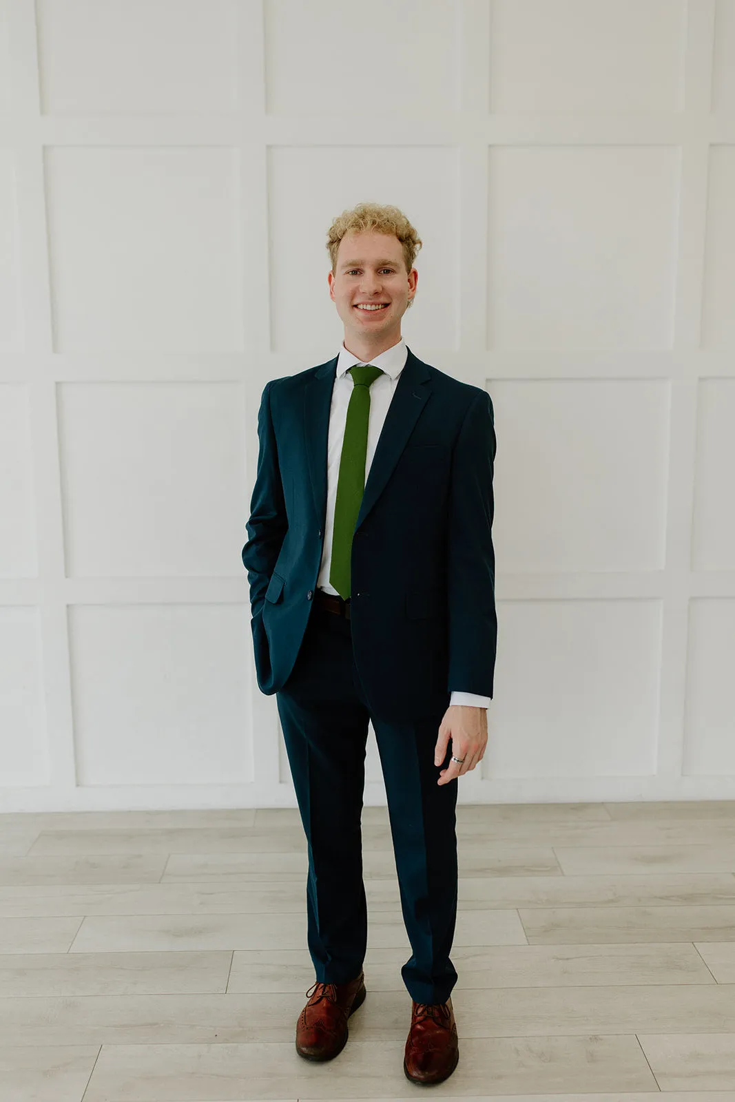 R&B Grass Green Solid Tie