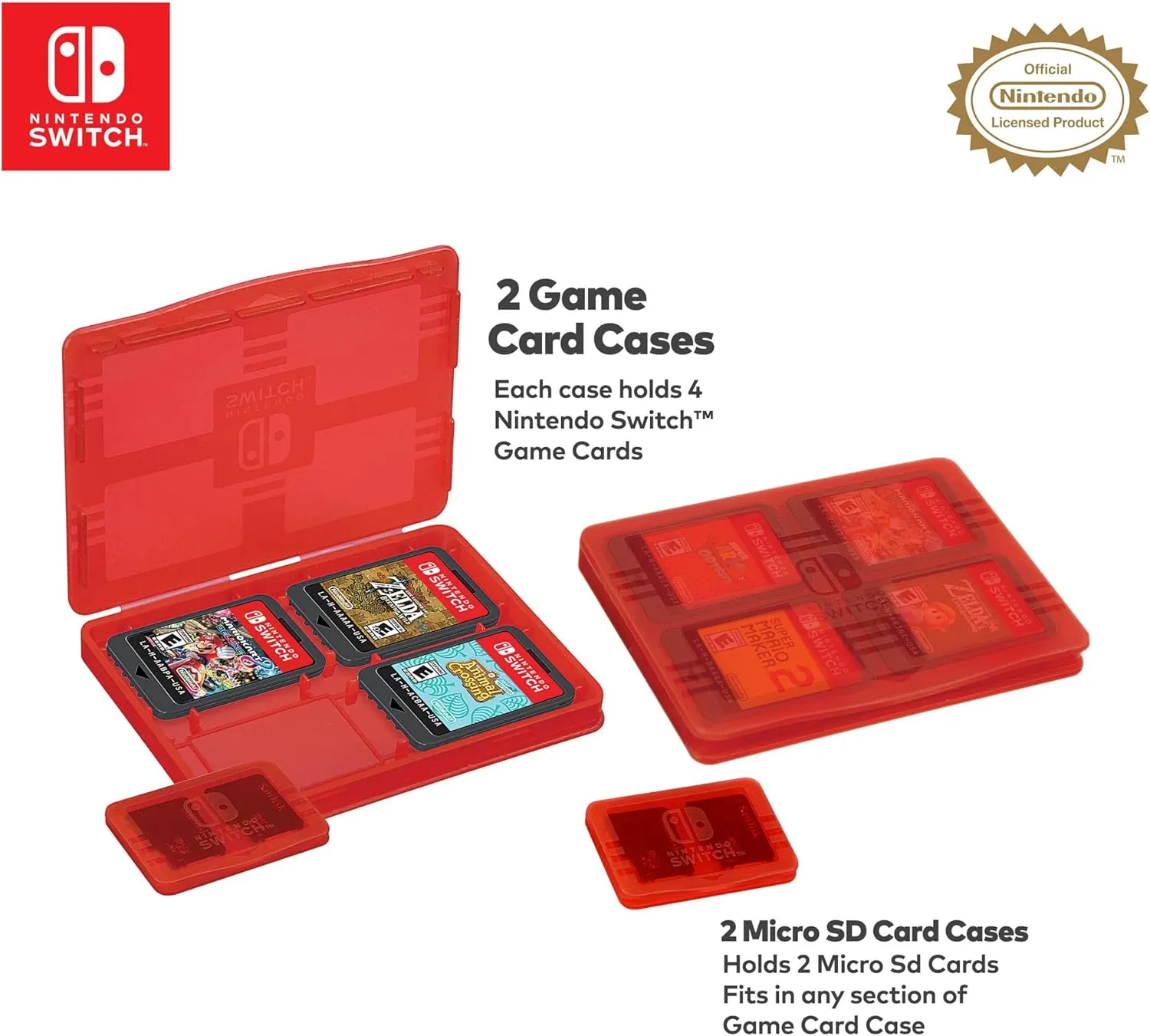 RDS  Officially Licensed Nintendo Switch Deluxe OLED, Nintendo Switch, & Switch Lite Case - Purple Ballistic Nylon, Viewing Stand, & Bonus Game Cases, #1 Selling Case in USA