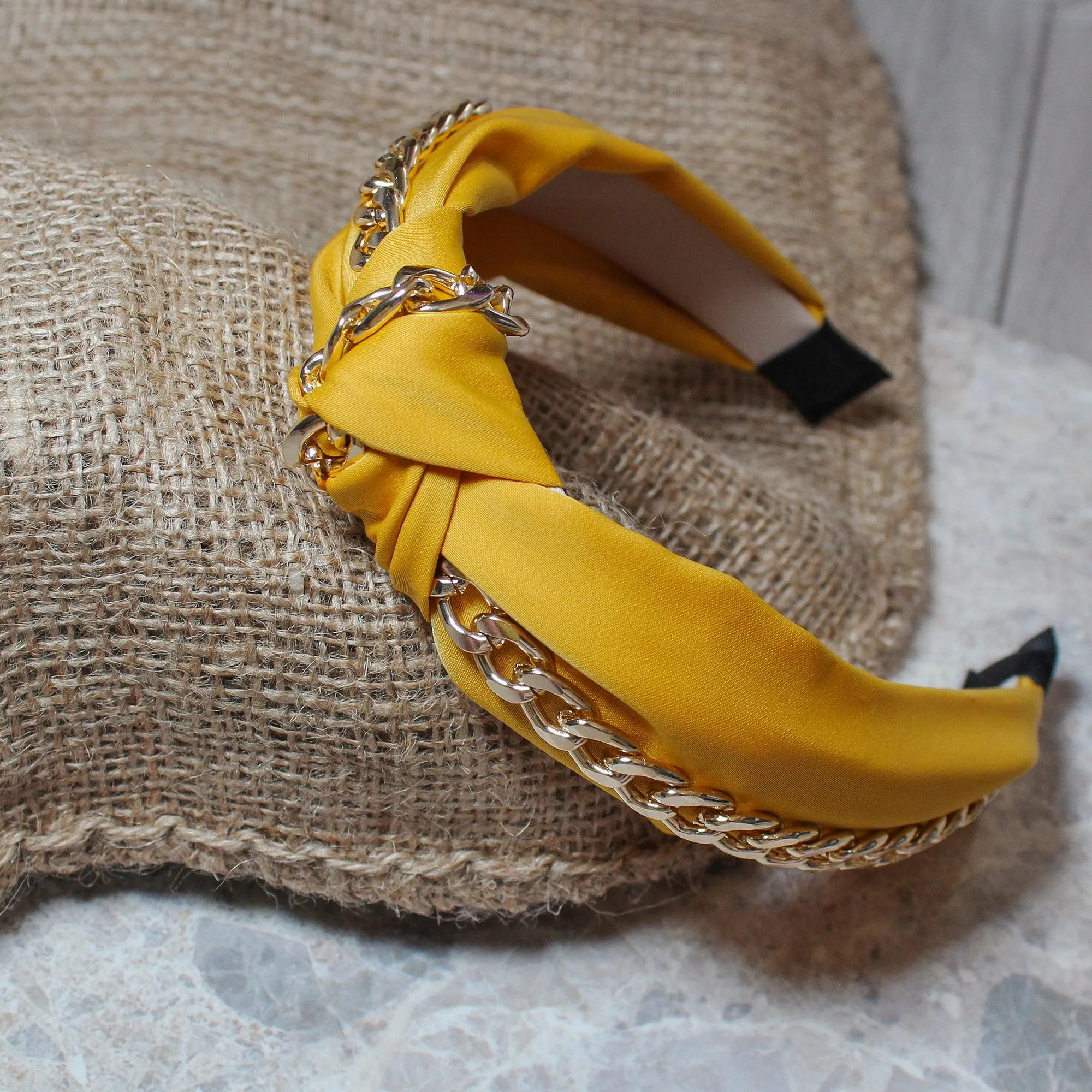 Rihanna Chain Headband - Yellow