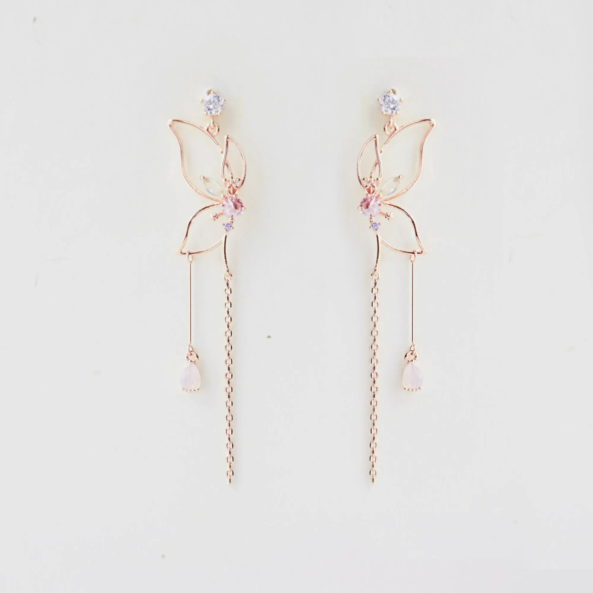 Rose Gold Celosia Earrings