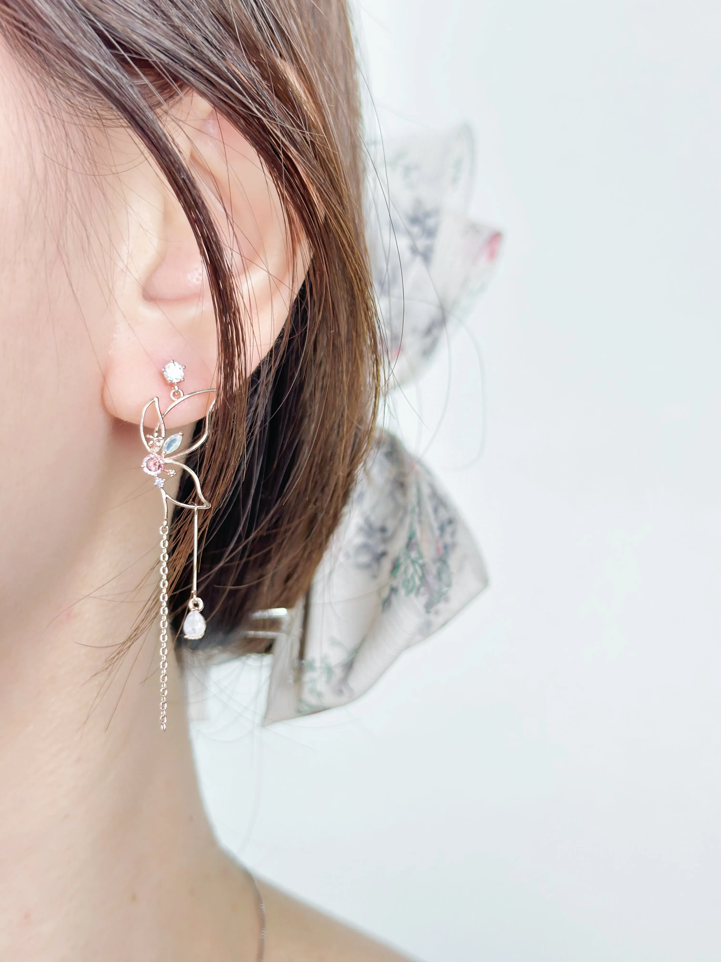 Rose Gold Celosia Earrings