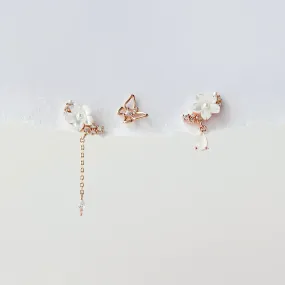 Rose Gold Sakura Glistening Earrings