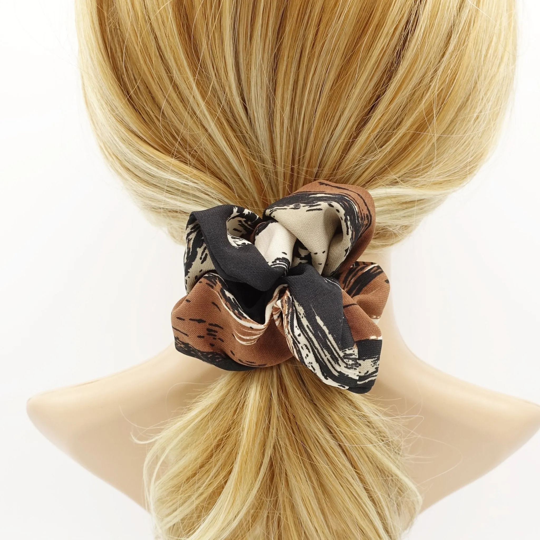 rough stripe scrunchies colorful elastic hair scrunchy women hair accessory