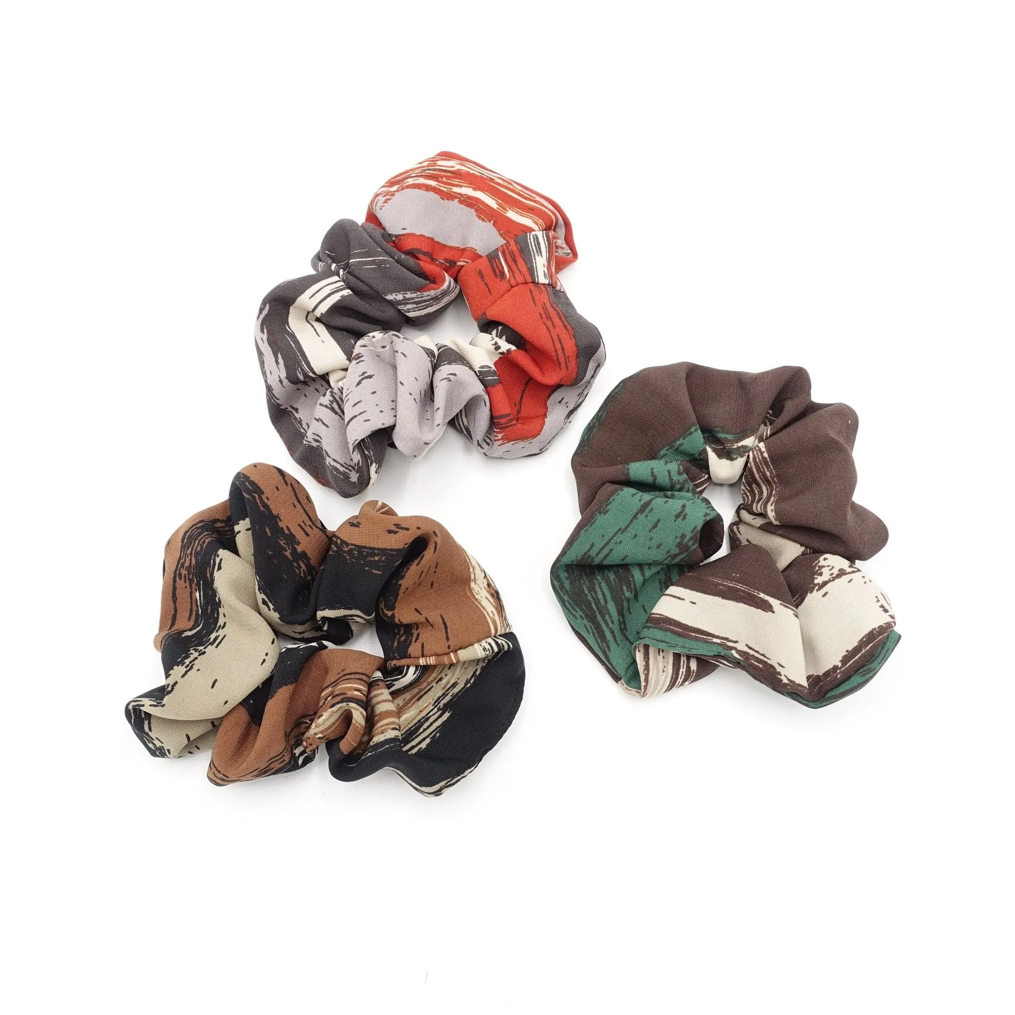 rough stripe scrunchies colorful elastic hair scrunchy women hair accessory