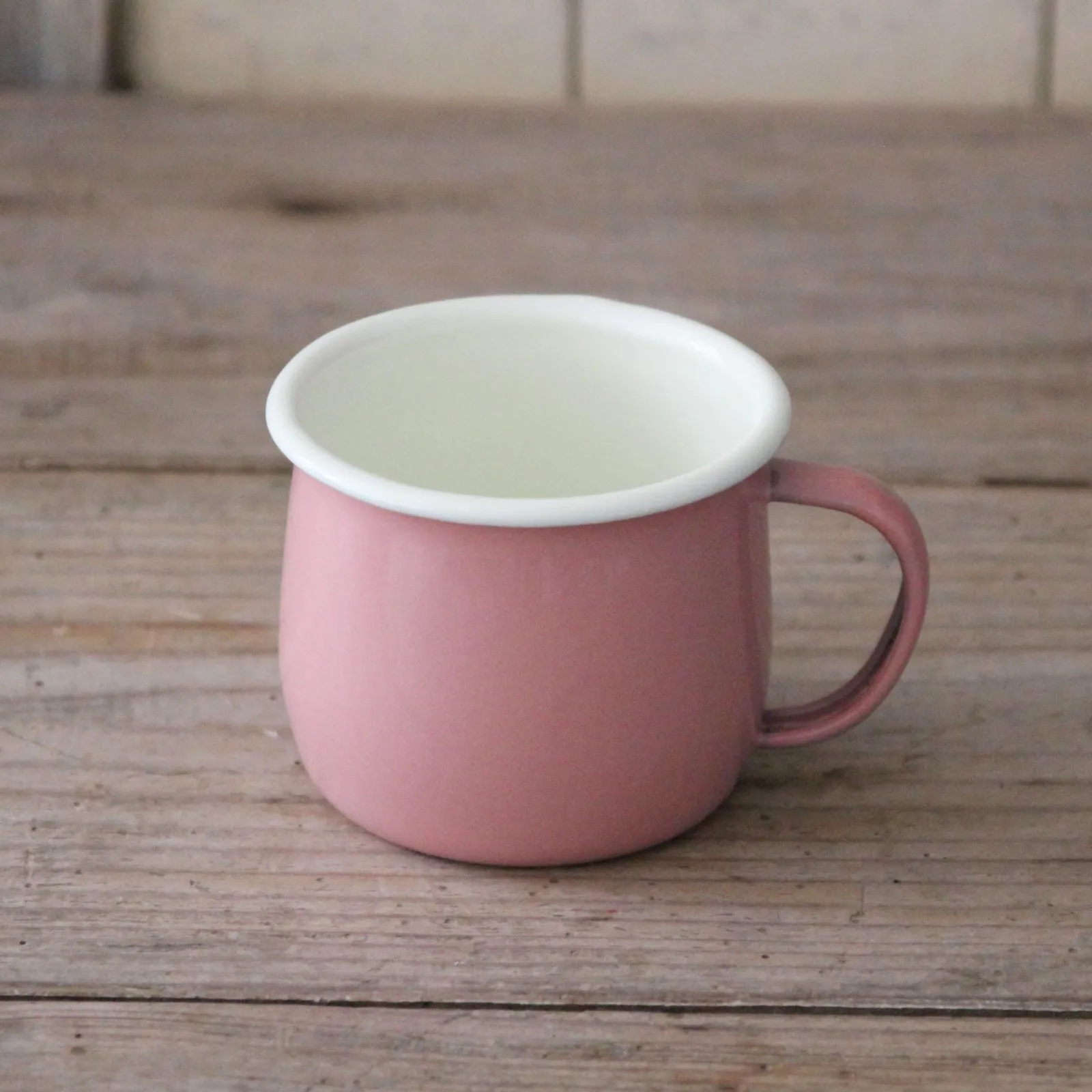 Rounded Enamel Mug - Rose