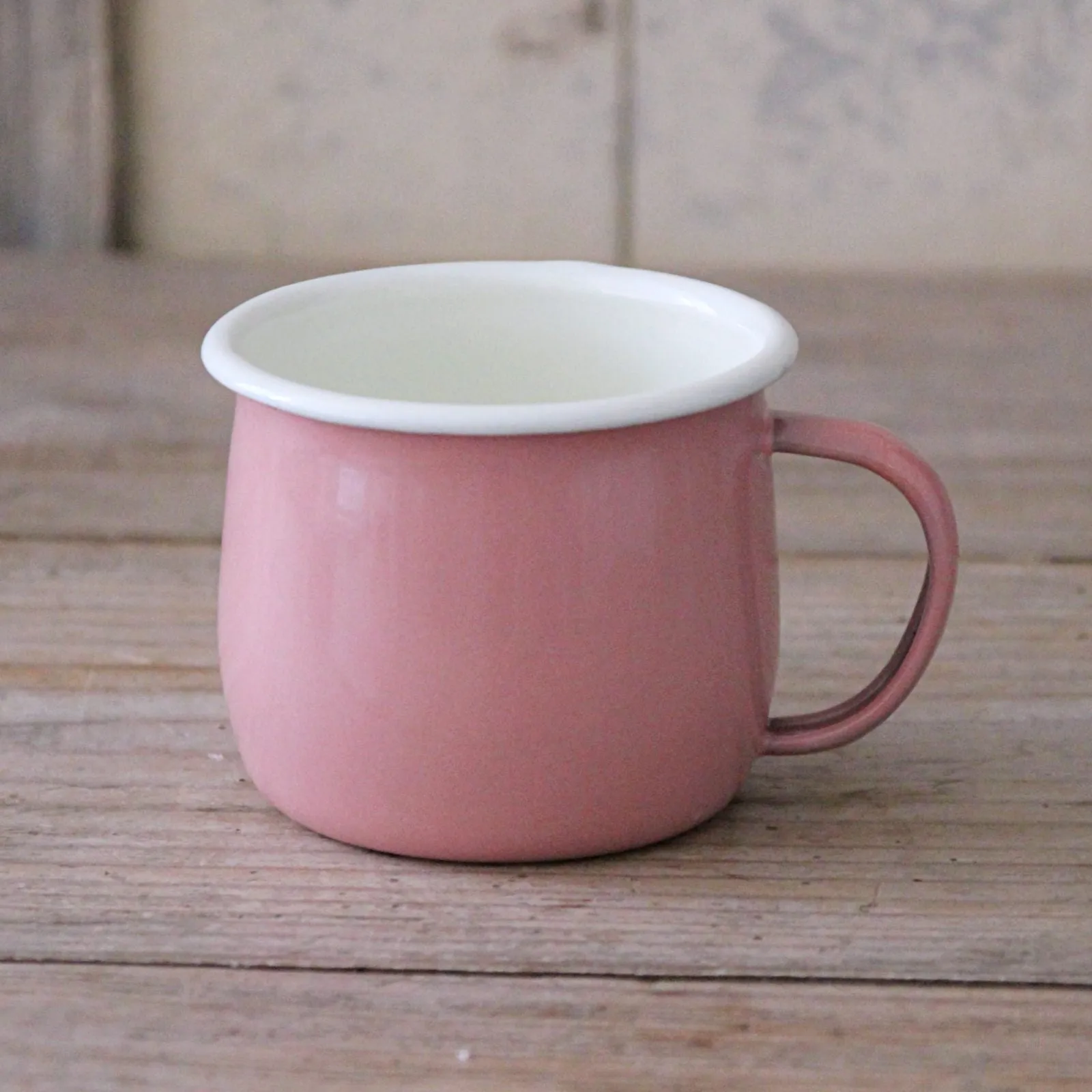 Rounded Enamel Mug - Rose