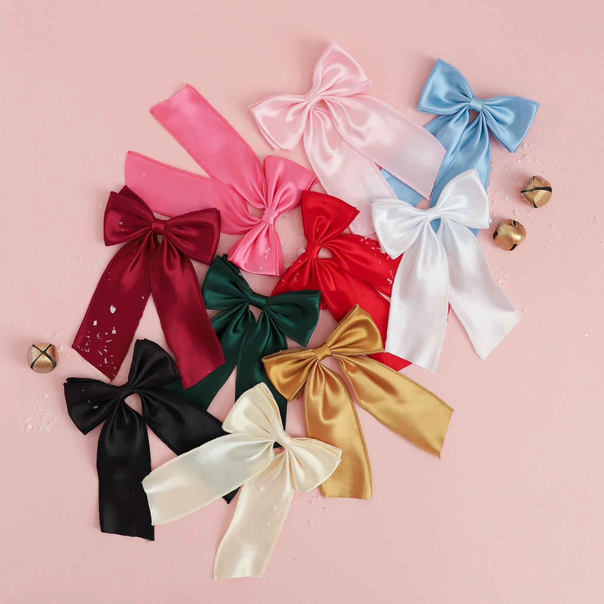 Satin Double Bow - Vanilla