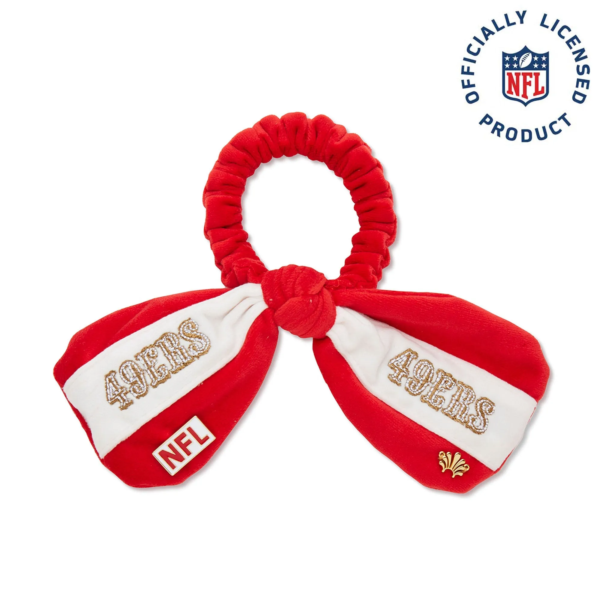 SF 49ERS LELE SADOUGHI X NFL RED BOW SCRUNCHIE