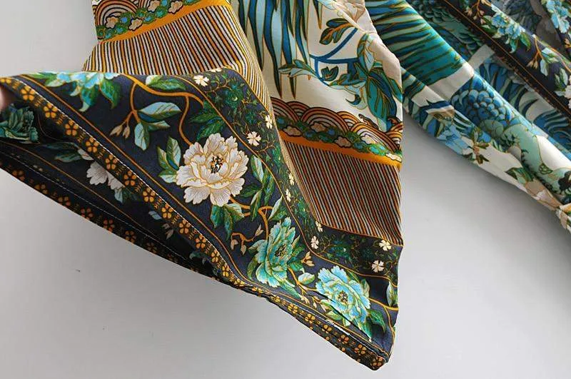 Sigiriya Peacock Print Kimono