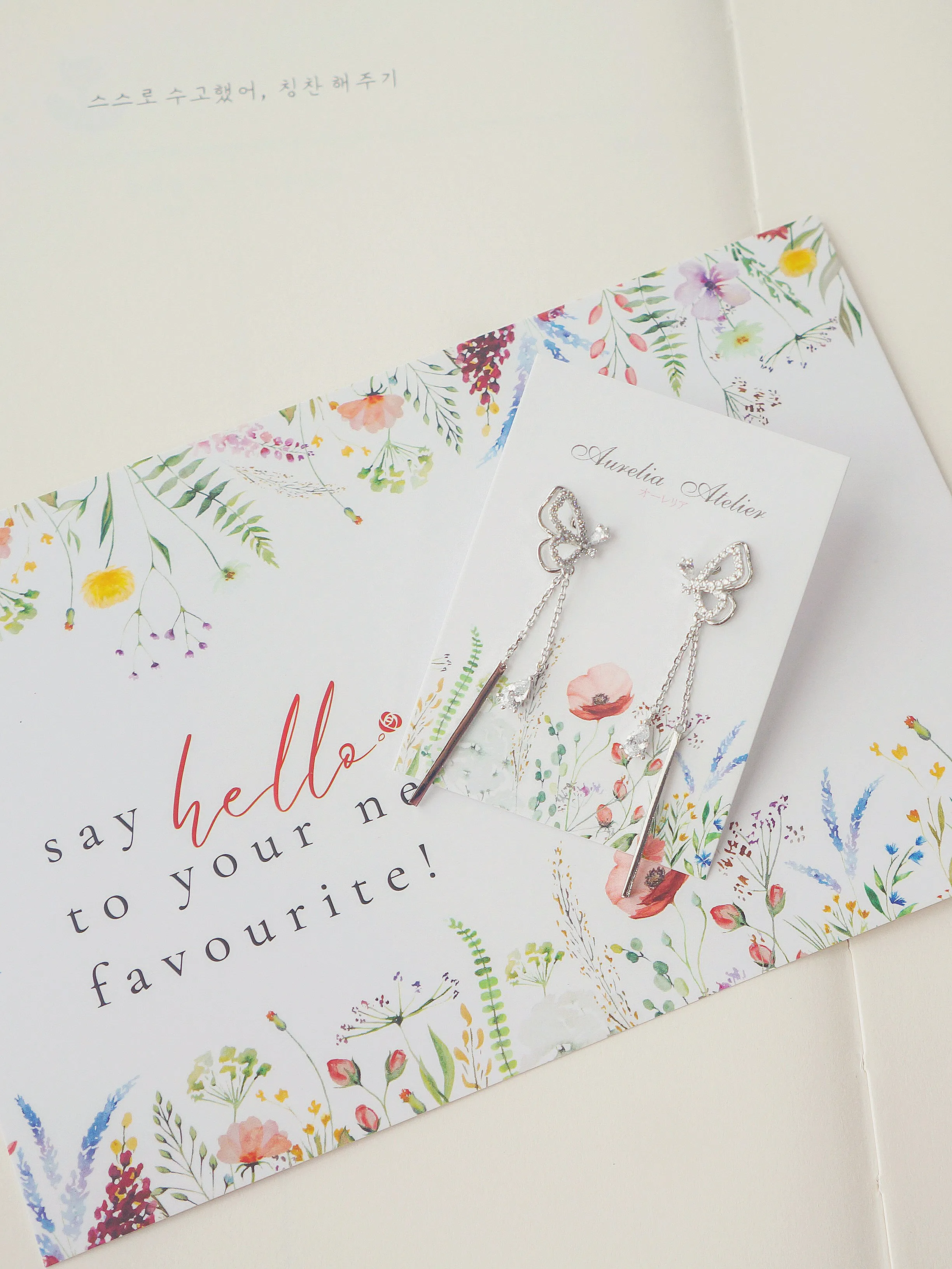 Silver Celestial Butterfly Earrings