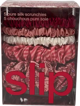 Slip Pure Silk Scrunchies Red 5