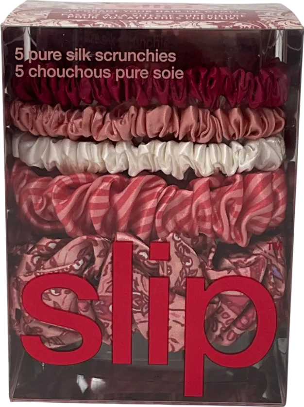 Slip Pure Silk Scrunchies Red 5