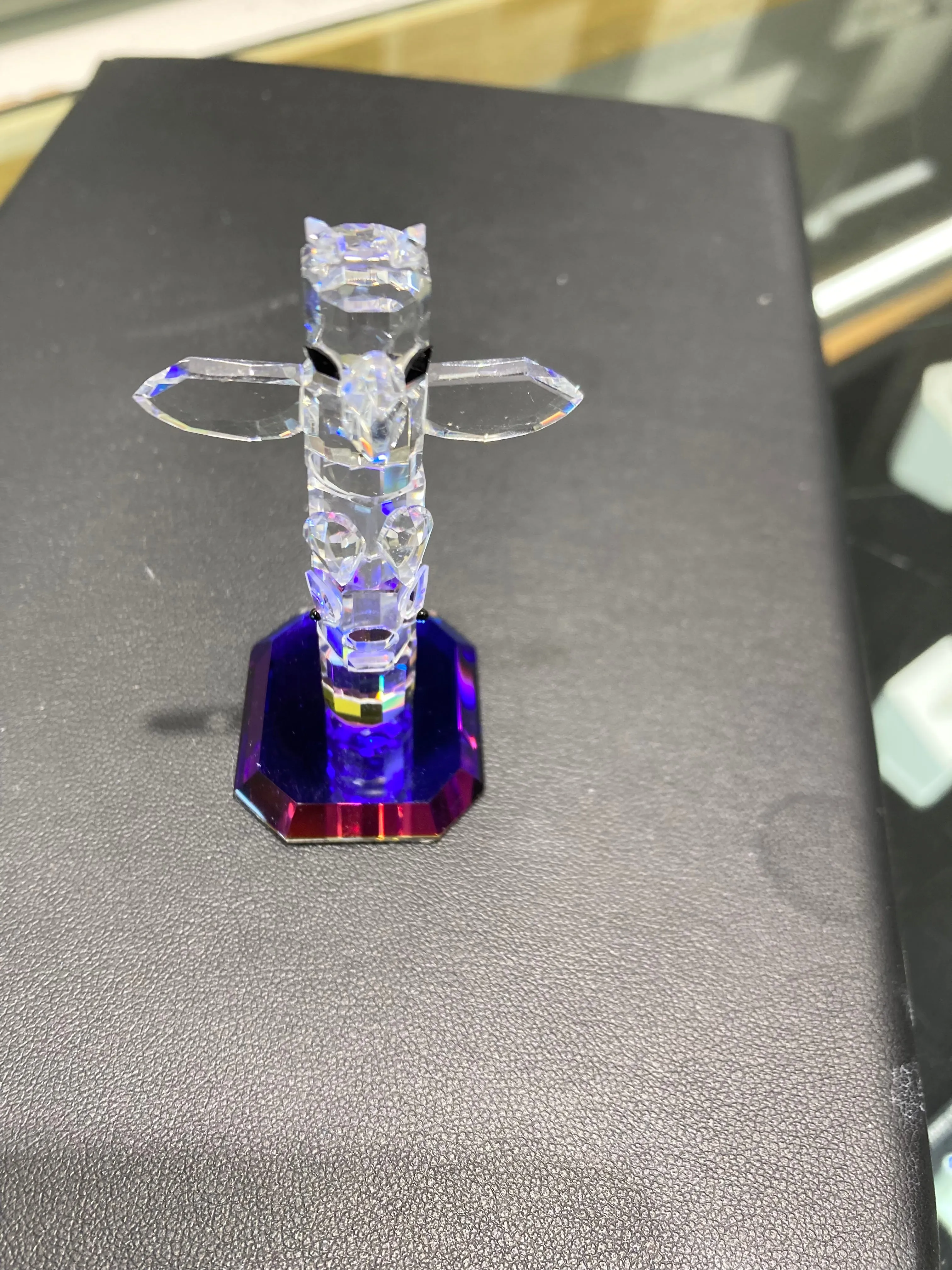 Small Totem Pole Crystal Figurine