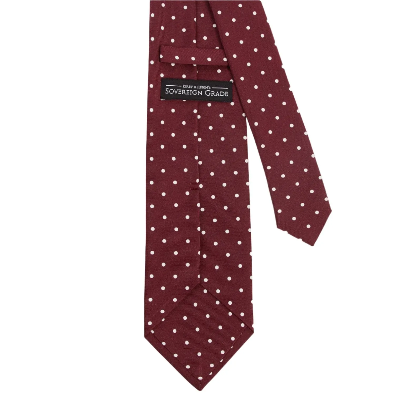 Sovereign Grade Burgundy London Dot Printed Silk Tie