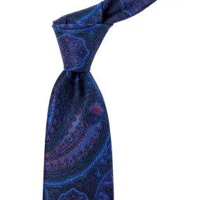 Sovereign Grade Navy and Forest Paisley Ancient Madder Silk Tie