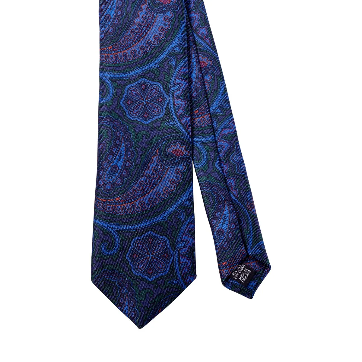 Sovereign Grade Navy and Forest Paisley Ancient Madder Silk Tie