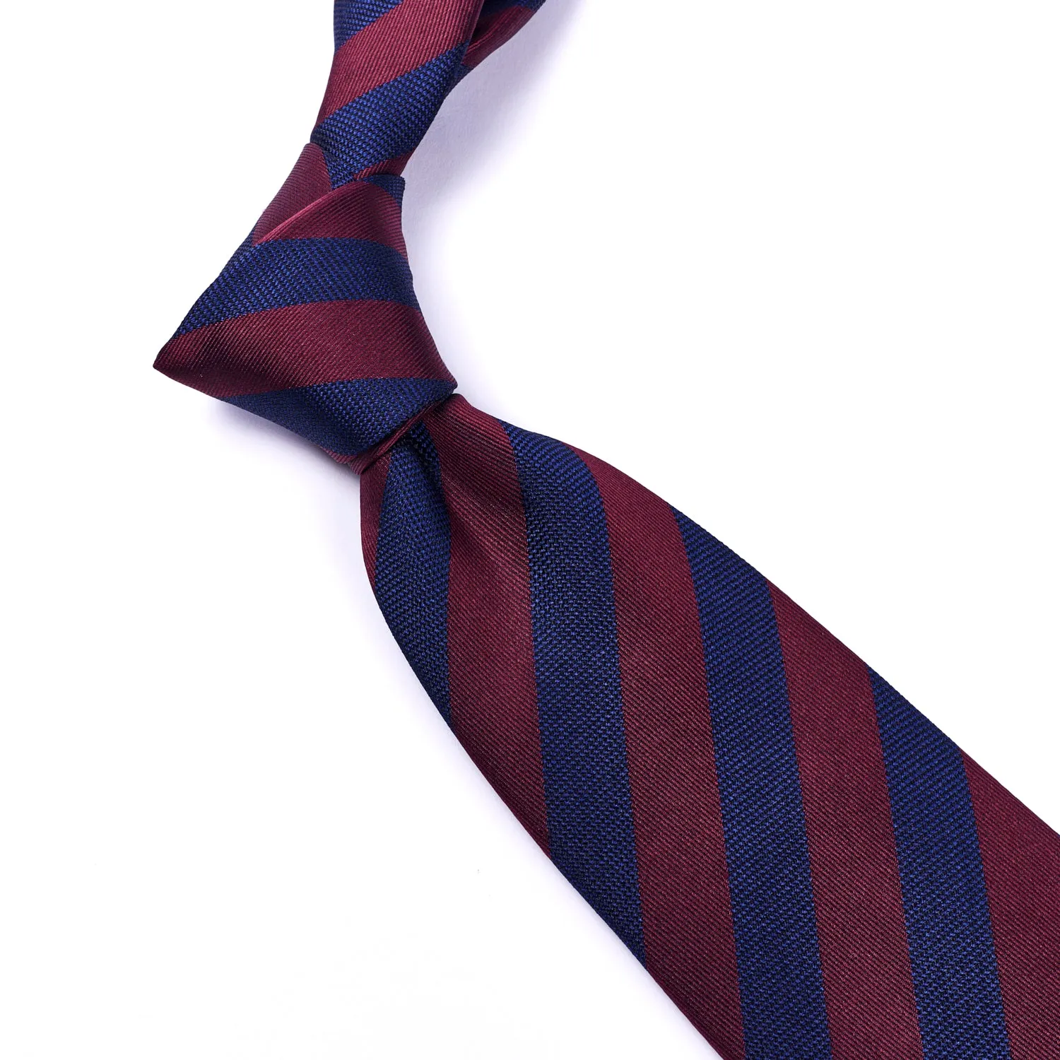 Sovereign Grade Woven Navy and Burgundy Rep Tie, 150 cm