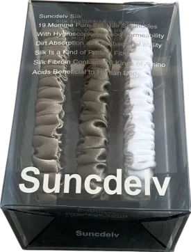 Suncdelv Multicoloured Pure Silk Hair Scrunchies One Size
