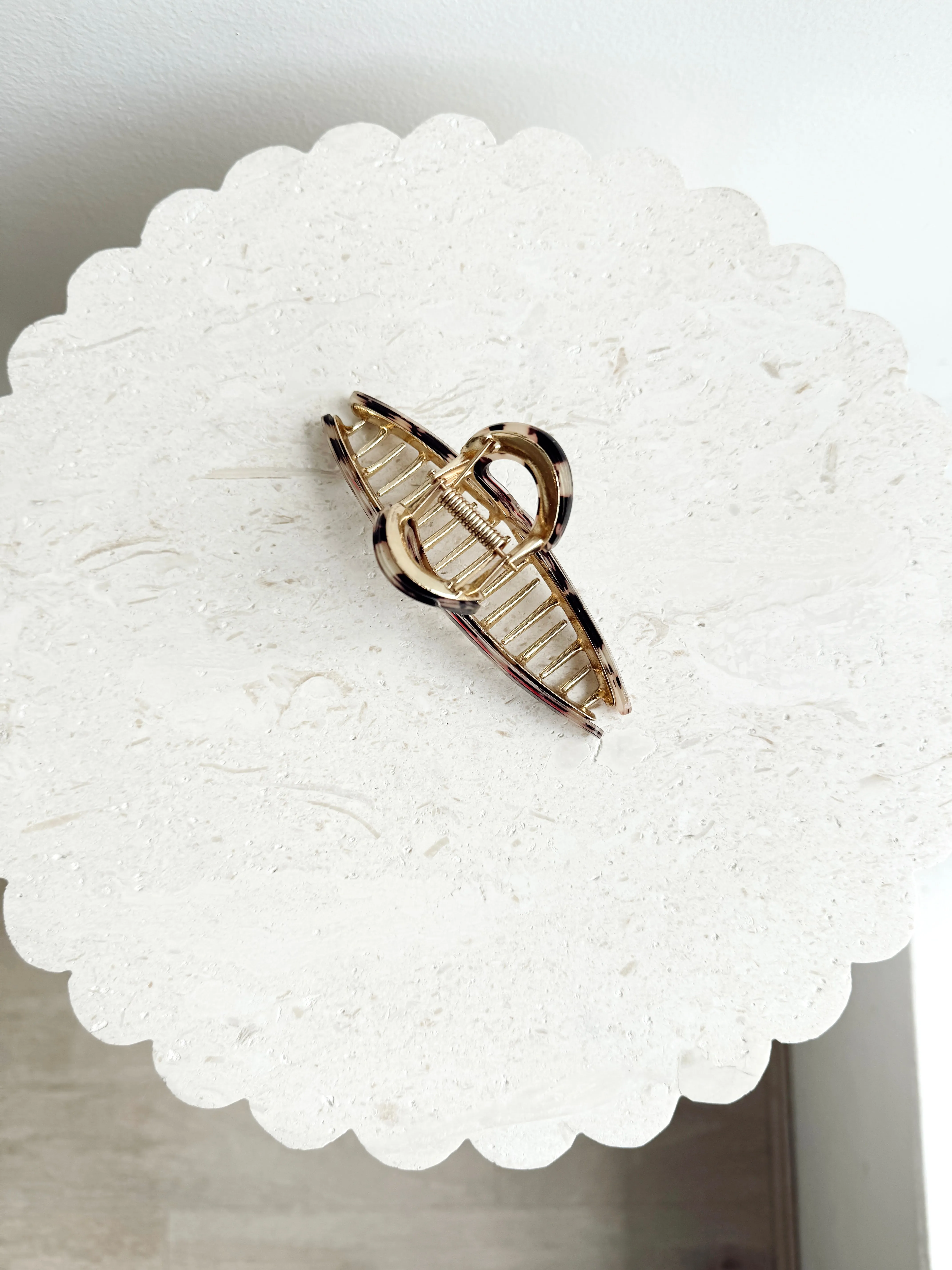 Swirl Clip - Tort/ Gold