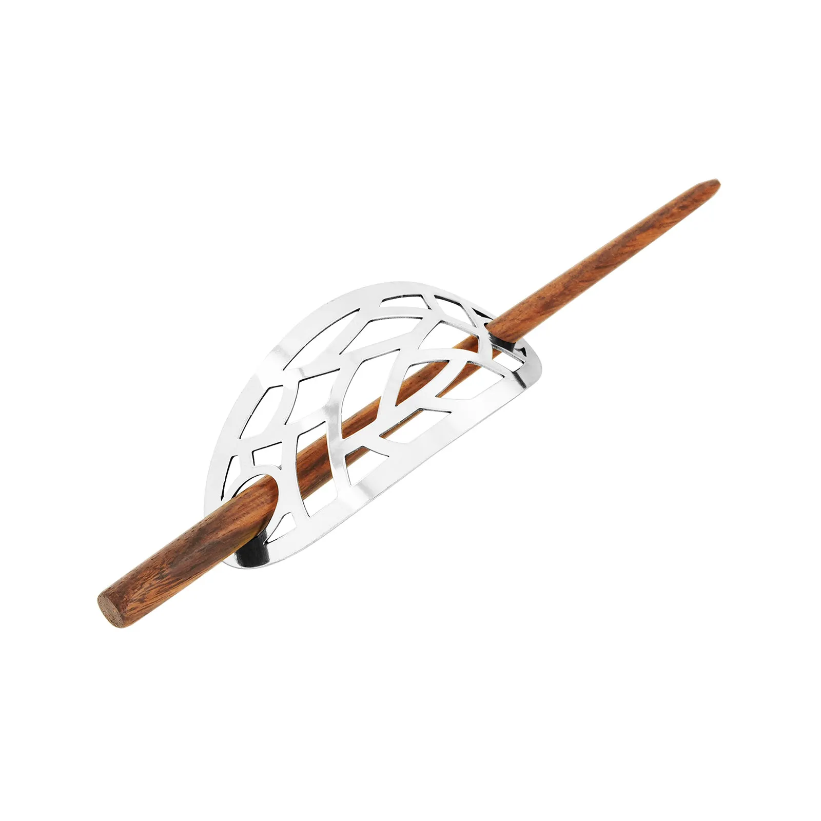 Teejh Aisha Silver lossy Bun Stick